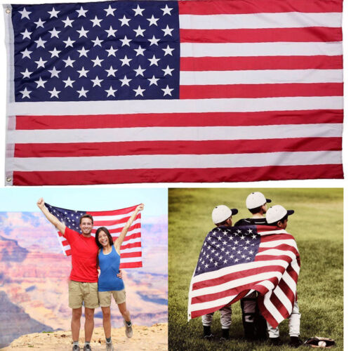 3 x 5 Fuß amerikanische Flagge US USA | Sterne Muster | Messing Tüllen - Bild 1 von 4