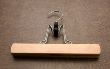 Wooden Clamp Clothes Hanger Blonde Wood Color