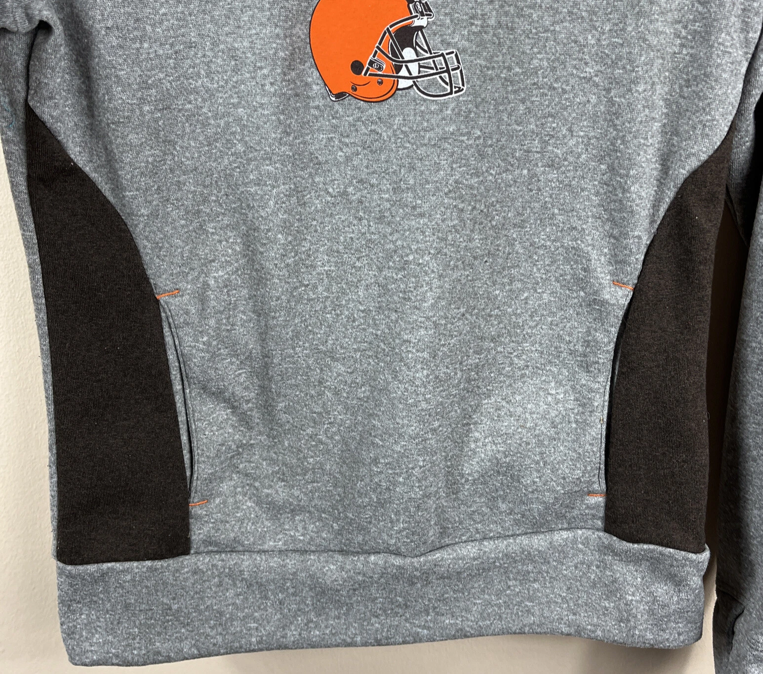 VETEMENTS Felpa con cappuccio Cleveland Browns NFL grigia collo cappuccio ragazza taglia media 10 12 abbigliamento squadra