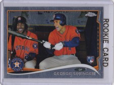 George Springer ROOKIE CARD 2014 Topps Chrome ASTROS RC Baseball Blue Jays!