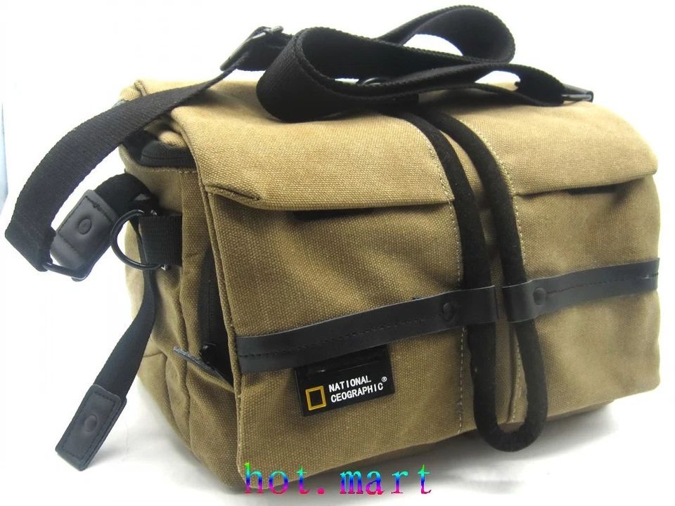 Bolso de hombro mensajero para cámara DSLR de lona para Nikon Sony Can&n Pentax fuji Foto 2 de 4