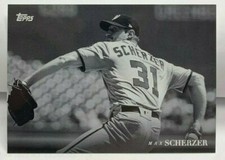 Max Scherzer 2020 Topps On Demand Black & White Base Card #44  NATIONALS SP /672