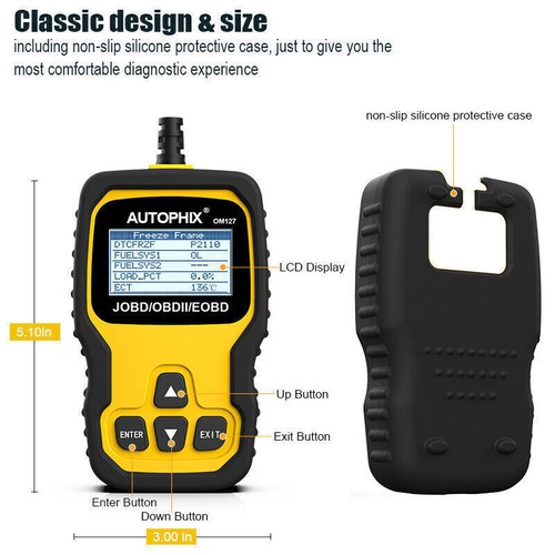 Automotive JOBD OBD2 Diagnostic Scanner Car Code Reader Engine AUTOPHIX OM127 - Bild 10 von 11