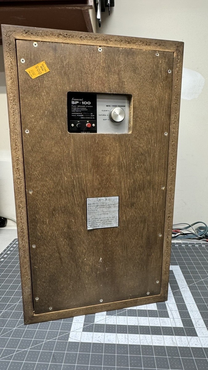 1 X Sansui SP-100 3 Way Speaker Original Made in Japan MINT 1 X Sansui SP-100 3 Way Speaker Original Made in Japan MINT