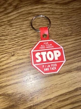 Vintage Keychain P/J's Feed and Tack Simi Valley CA