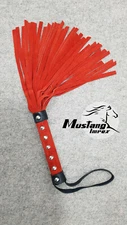 Suede leather Red handle and 36 Suede Leather Tails Flogger Whip