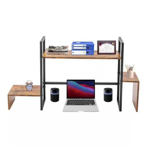 Countertop Computer Rack Desk Storage Organizer Desktop Bookshelf Display Shelf - Picture 6 of 6