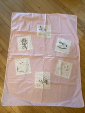crib duvet cover blanket nursery rhyme vintage embroidery