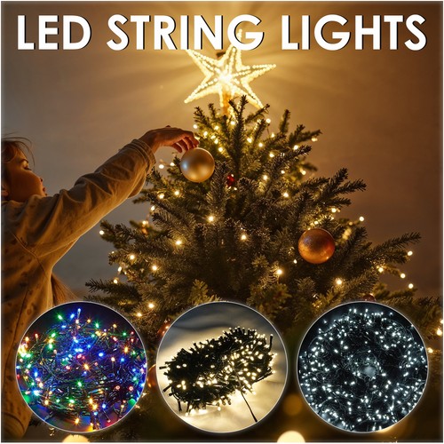 10-50M LED Fairy Light Christmas String Main Outdoor Xmas Tree Garden ...