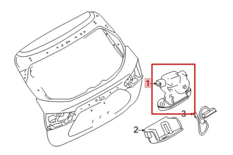 17-22 Nissan Rogue Sport SL 2.0L AWD Rear Liftgate Back Door Lock Latch Actuator - Image 2 of 4