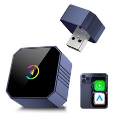 2026 Wireless CarPlay Adapter for iPhone & Android Auto, Mini Car Play Blue