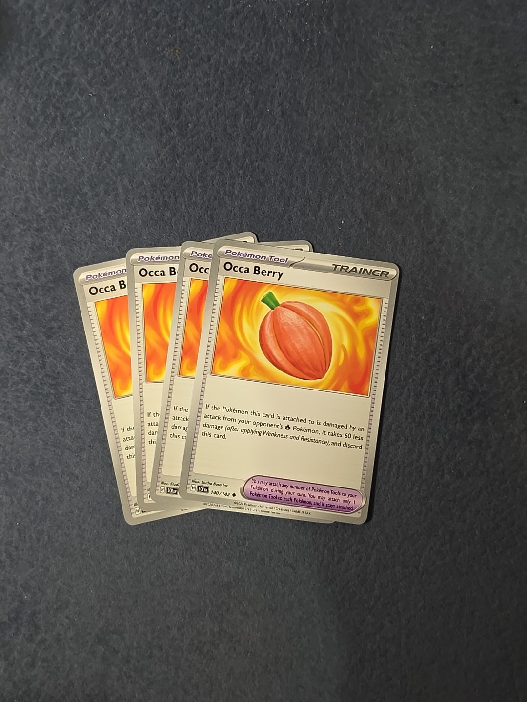 Occa Berry 140/142 - Stellar Crown Trainer Card Set x4 - Playset NM Pokemon TCG