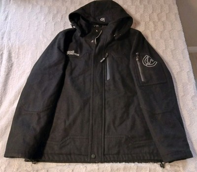 Vintage Y2K Ecko Function Full Zip Snap Coat Jacket Men's Large Black Wool Blend