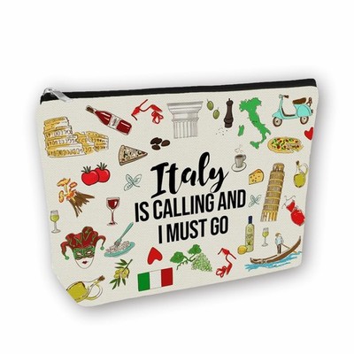 Girlly Italy Travel Essentials Gift: Small Makeup Bag Is Off White 