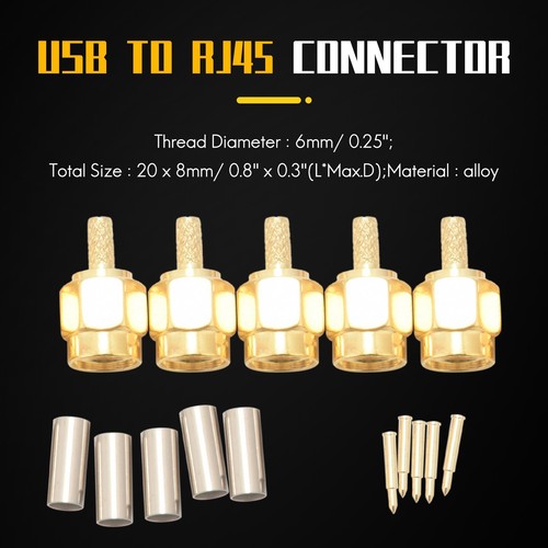 5 Stueck SMA Maennlich Stecker Gerade Crimp RG316 RG174 Adapter Steckverbi2071 - Zdjęcie 5 z 10