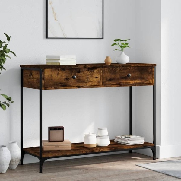 Konsolentisch RäUchereiche 100X34,5X75 Cm Holzwerkstoff-image