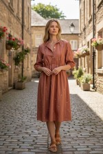 Milkmaid Prairie Puff Sleeve Midi Dress Floral Cottagecore Small