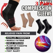 3 Pairs Anti Fatigue Neuropathy Compression Foot Sleeve Support Brace Socks