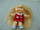 VINTAGE MATTEL CABBAGE PATCH KIDS MINIATURE 1995 4.5 INCH BLONDE HAIR BLUE EYES
