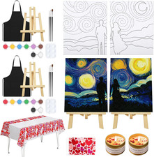 VOCHIC Date Night Idea Painting Kit for Couples Sip and Paint Kit for Adults