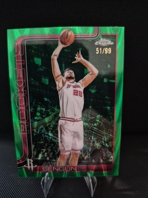 2025-26 Topps Chrome Alperen Segun Green Wave/99
