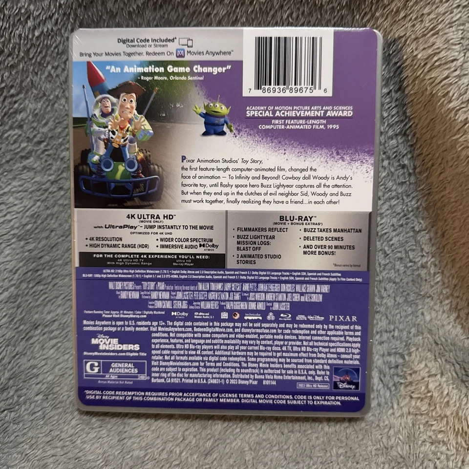 TOY STORY DISNEY 100 STEELBOOK OOP 4K UHD + BLU-RAY + DIGITAL New Sealed Foto 2 de 3