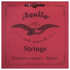 GUITAR STRINGS AQUILA RUBINO SERIES WITH RED COPPER BASSES CLASSICAL GUITAR 134C