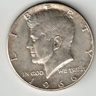 1966 Kennedy 40% Silver Half Dollar
