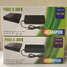 2 X AC Power Supply Brick Charger Adapter Cable Cord Microsoft Xbox 360 E System