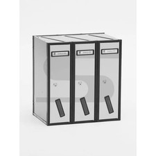 CASELLARIO POSTALE SILMEC IN ALLUMINIO ARGENTO  3 POSTI COD.31-503.72 - Ferrero