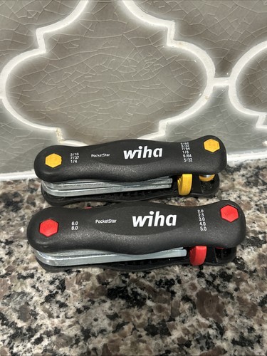 Wiha PocketStar Folding Hex Key Set Lot SAE & Metric 35195 35197