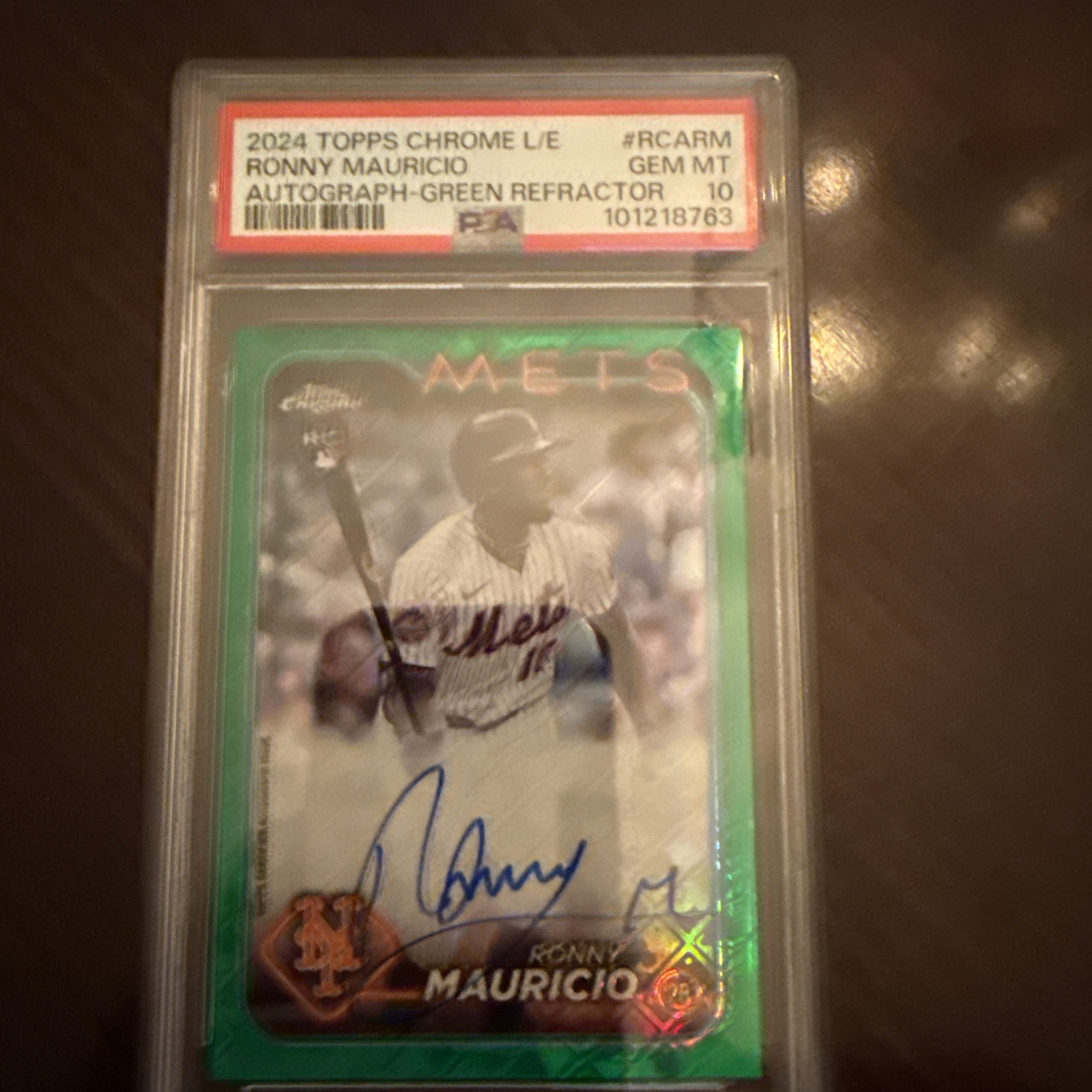 2024 Topps Chrome Logofractor RONNY MAURICIO AUTO Green 46/99