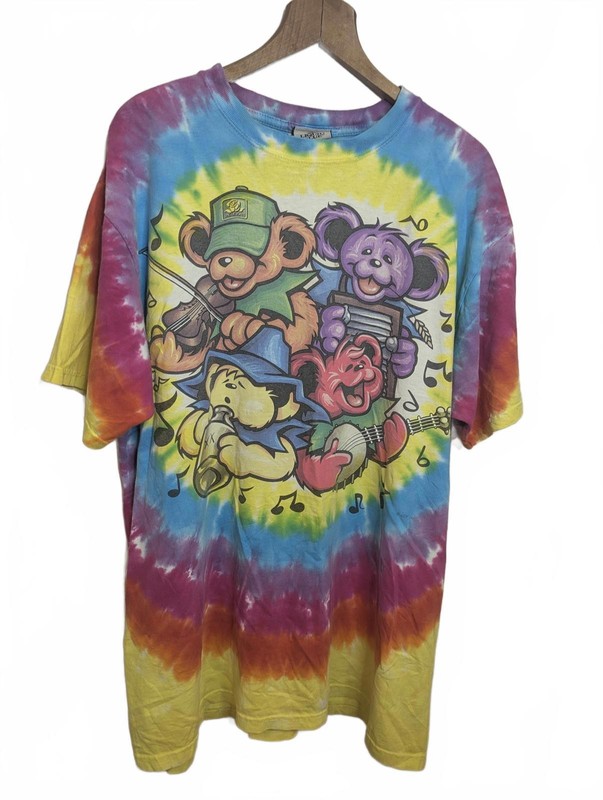 Vintage Liquid Blue Grateful Dead Big River Jamboree TieDye TShirt Large FITS XL