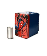 NEW Marvel Spiderman Blue Red 6 Can Mini Fridge Thermoelectric Cooler ~ SAME DAY
