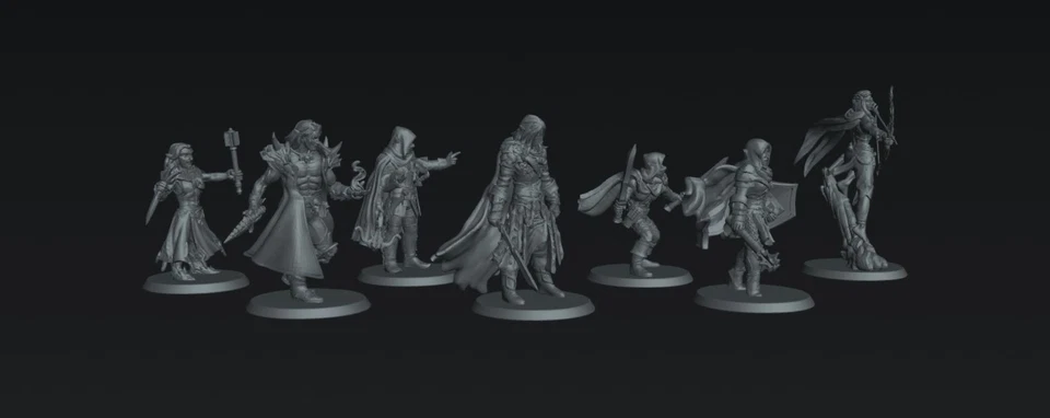 28mm Drow / Dark elf resin miniatures suit DnD Runequest Pathfinder etc $2.50 ea - Image 4 of 4