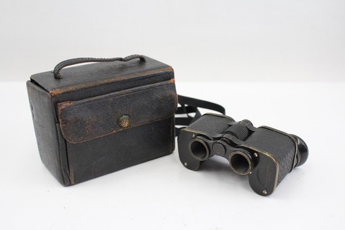 Carl Zeiss Jena Teleater 3x Binoculars Mechanically Working w/ Silver Case