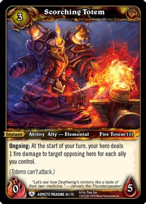 Moderate Play WoW TCG Scorching Totem Battle of the Aspects Treasure Pack World 