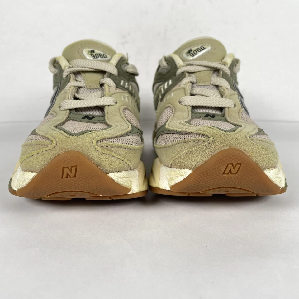 New Balance 9060 Zapatos Niños Talla 13 Atléticos Verde Malla Gamuza Zapatillas Cómodas Foto 3 de 4