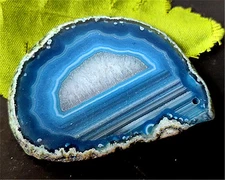 BR10806 60x46x5mm Blue/white Druzy Geode Agate Slab/slice Pendant Bead