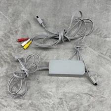 Nintendo Wii AC Adapter RVL-002 & AV Cable RVL-009 OEM Genuine Power Video Cord