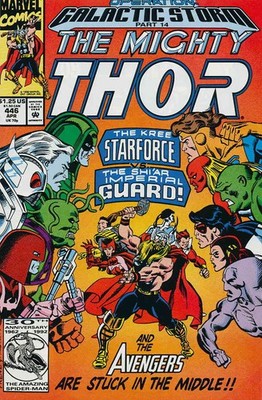 Thor #446 FN; Marvel | Operation Galactic Storm 14 - w/Bag+Board