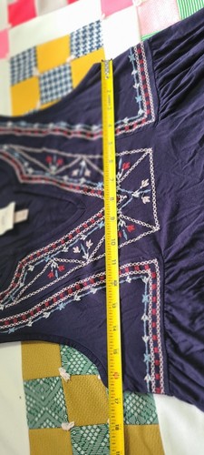 Knox roseblaues Etuikleid bestickte Borte rot weiß & blau Borte Gr. S - Bild 3 von 9