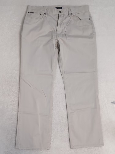 NEU Herren POLO RALPH LAUREN beige/weiß 5-Pocket Stretch gerade Passform Logos - Bild 6 von 9