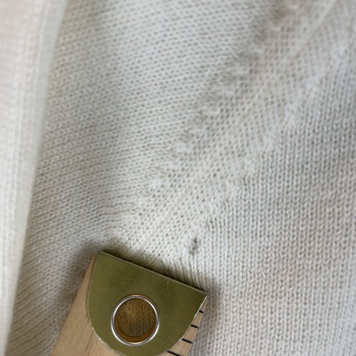 VTG Ellen Tracy 100% Wool Turtleneck Sweater Sz M Ivory Cream Tight Knit Classy - Picture 10 of 13