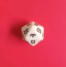 White Eventide Spindown Life Counter D20 Dice MTG Magic: the Gathering Die