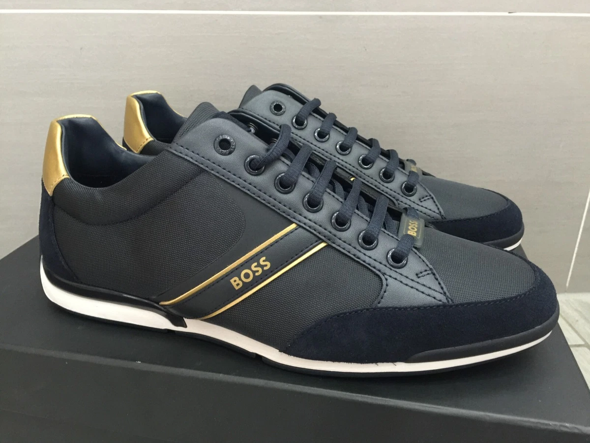 Cheap Mens black Boss Titanium Trainers | Soletrader Outlet