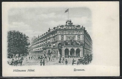 Hillmans Hotel, Bremen, Germany, Very Early Postcard, Unused