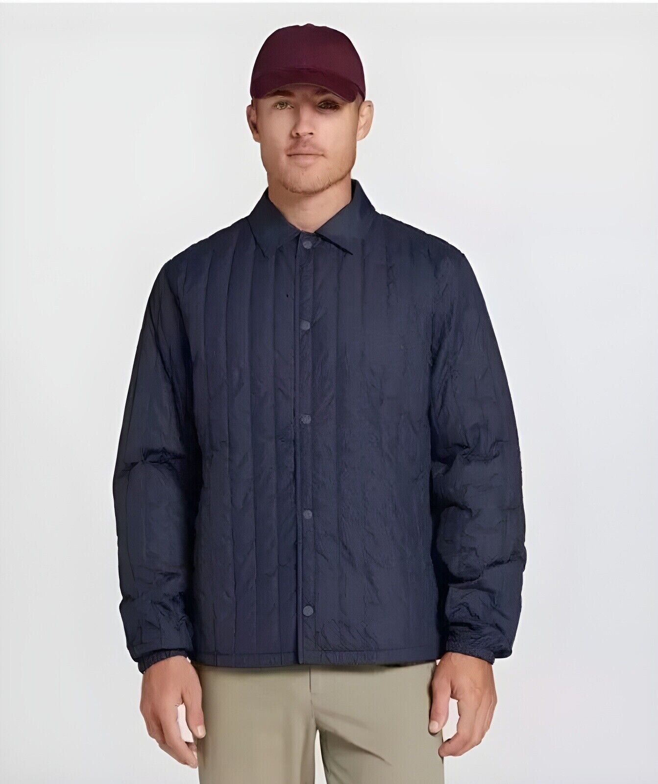 Мужская стеганая куртка-рубашка VRST , 100 долларов США , более темная планка Ardosia, M