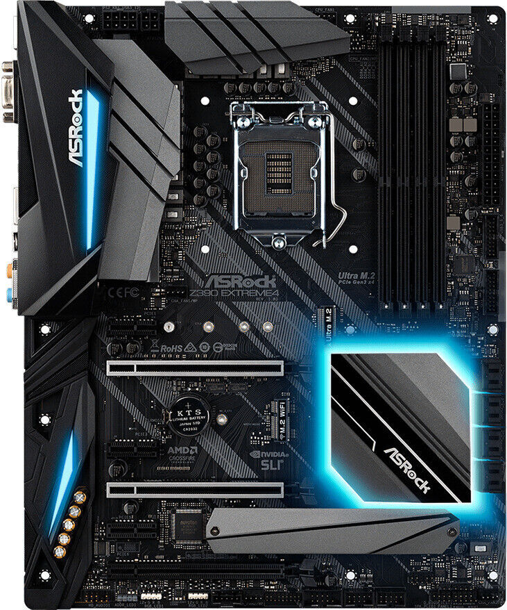 FOR ASROCK Z390 Extreme4 Motherboard Supports i7 9700K DDR4 64GB