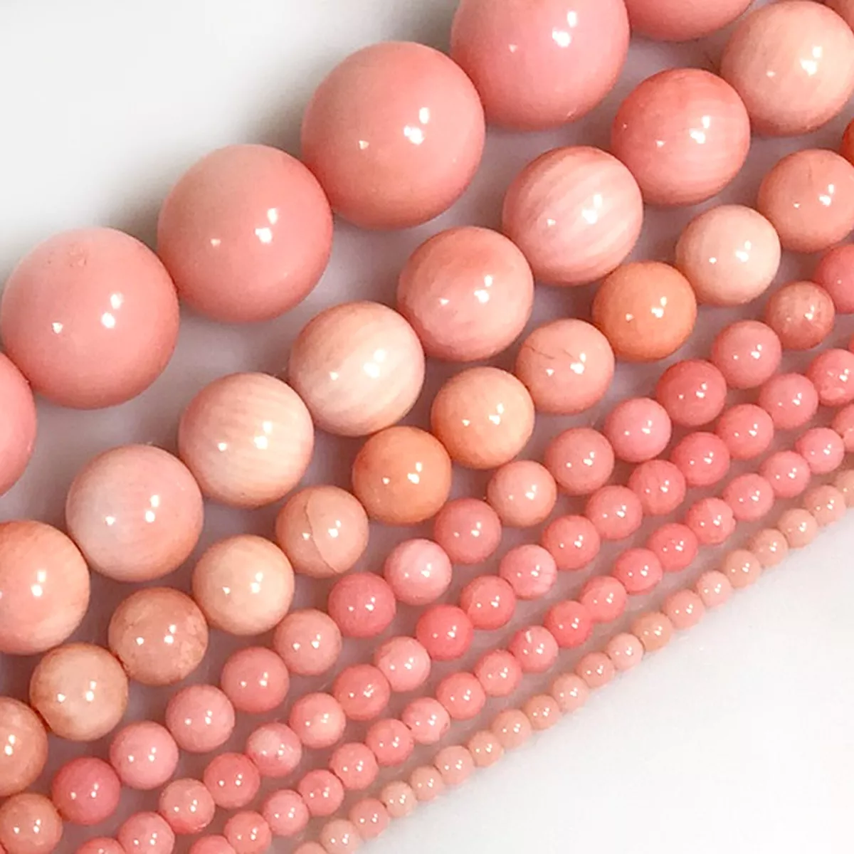 Pink coral beads deals
